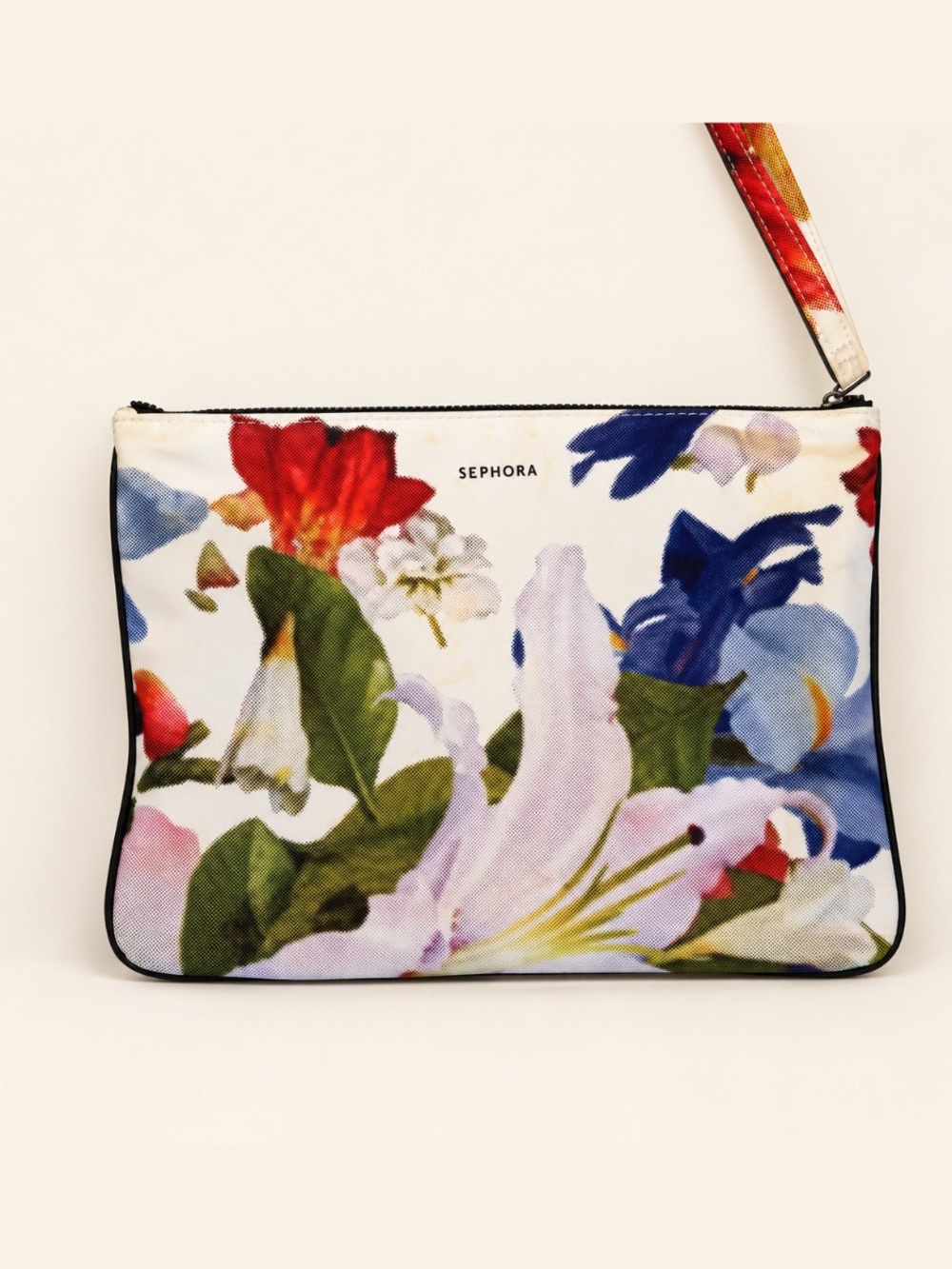 Sephora Floral Lilies Large Cosmetics and Makeup Bag